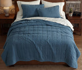 Stetson Cotton Canvas Box Stitch Coverlet Set