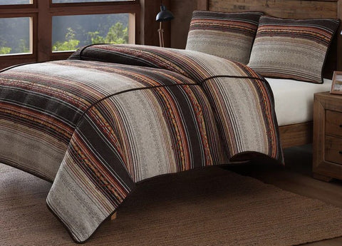 Brown Estes Chenille Comforter Set