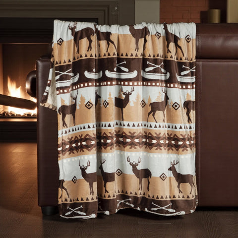 Buck Lake Plush Sherpa Throw