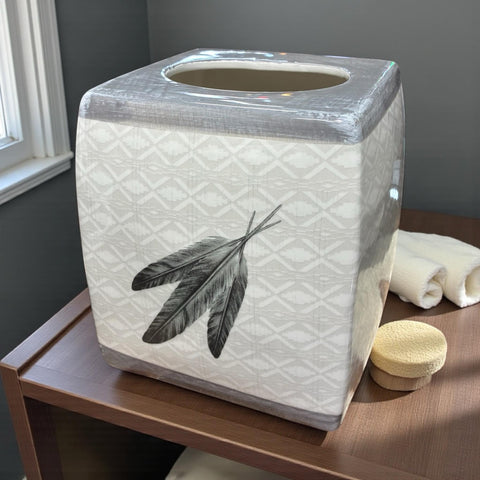 Feather Tissue Box