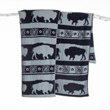 Buffalo Blue Stretchy Throw