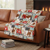 Vintage Western Plush Throw Blanket