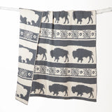 Buffalo Slate Stretchy Throw