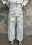 Plaid Button Trouser Pant