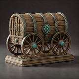 Turquoise Wooden Wagon