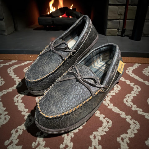 Leather Moccasin House Shoe
