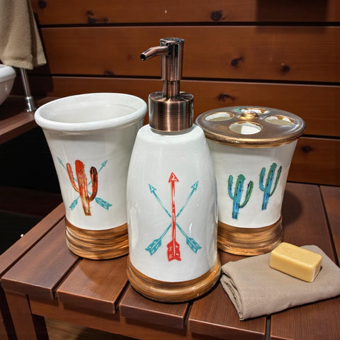 Cactus & Arrow Bathroom Set