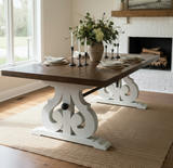 Scroll Base 8ft Dining Table