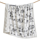 Ranch Life Black and White Sherpa Throw