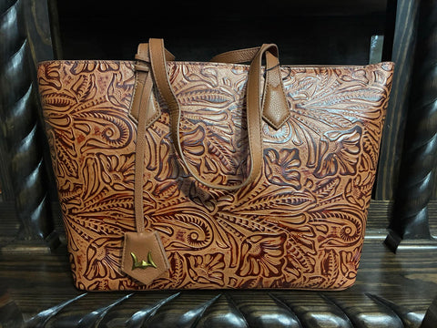 Loyal West California Poppy Large Leather Tote Bag