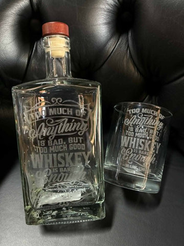 Mark Twain Etched Glassware