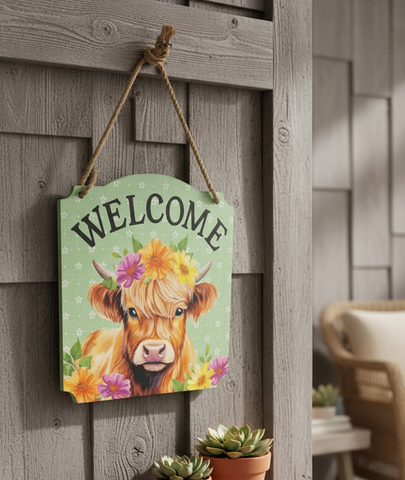 Welcome Highland Hanging Sign