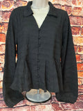 Black Peplum Blouse