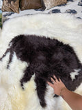 60" Round Plush Buffalo Sheepskin Rug