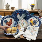Blue Rooster Dish Set- CLEARANCE
