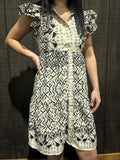 Flutter Sleeve Printed Dress