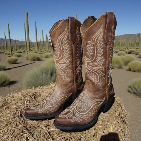 Round Up Collins D Toe Western Boot