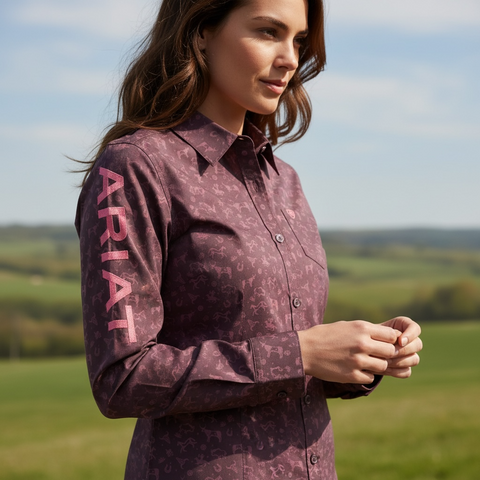 Ariat Team Kirby LS- Ancestry Print