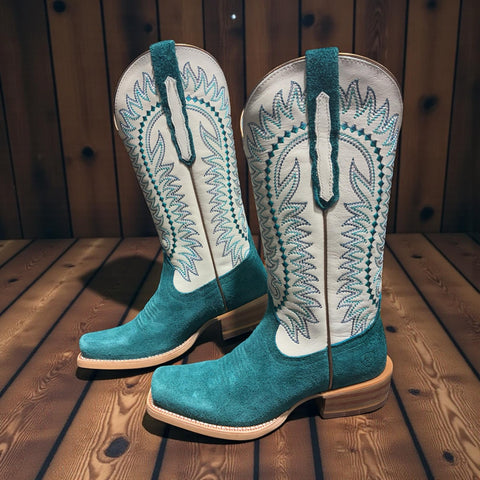 Derby Monroe Ancient Turquoise Western Boot