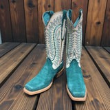 Derby Monroe Ancient Turquoise Western Boot
