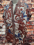 Crimson Floral Blouse