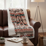 Black Stallion Plush Sherpa Throw