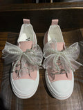 Pink Pearl Bow Canvas Sneaker