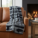 Buffalo Blue Stretchy Throw
