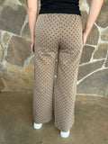 Brown Polka Dot Pull On Pant