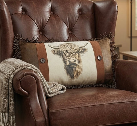 Highland Cow Rectangle Pillow