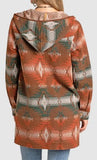 Aztec Jacquard Coat With Hood