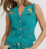 Lainey Wilson Turquoise Denim Vest