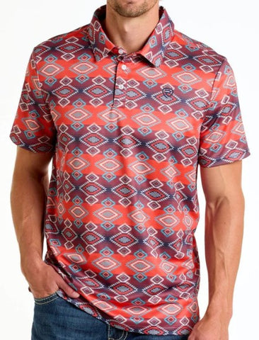 Red Aztec Polo
