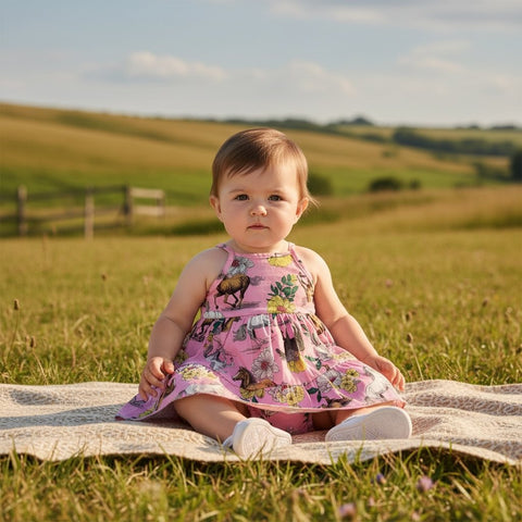Baby Girl's Pink Pony Dress