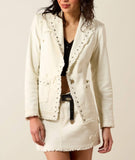 Americana White Mini Skirt