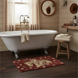 Patchwork Bandana Red Horses Jacquard Bath and Kitchen Rug