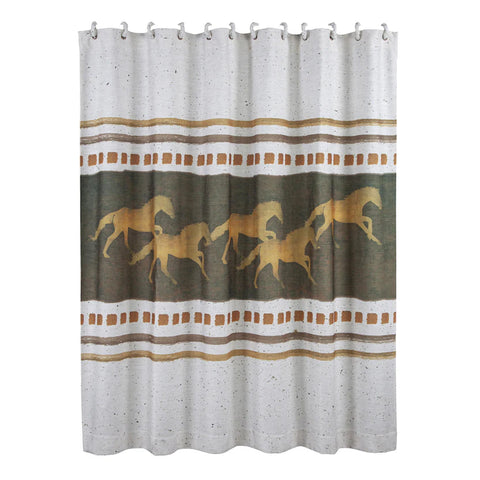 Running Remuda Shower Curtain