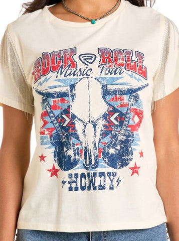 Chain Fringe Rock & Roll Graphic Tee