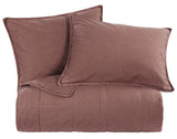 Stonewashed Cotton Canvas Coverlet Sarsaparilla
