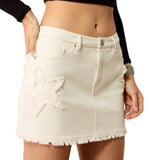 Americana White Mini Skirt