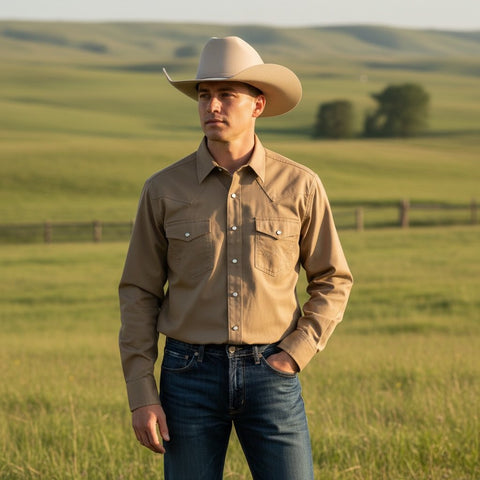 Wrangler Retro® Premium Pigment Dyed Twill Western Snap Shirt