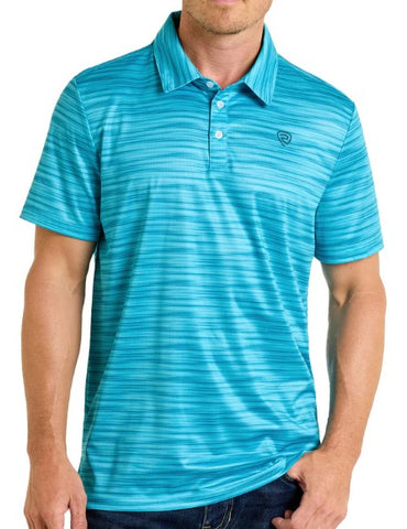 Turquoise Striated Polo