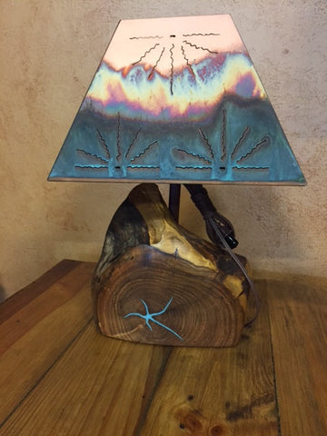 Mesquite with Copper Lampshade