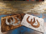 Cowhide Placemat with Horseshoe
